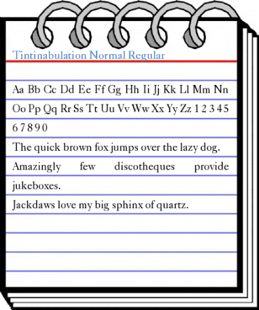 Tintinabulation Normal Regular Font