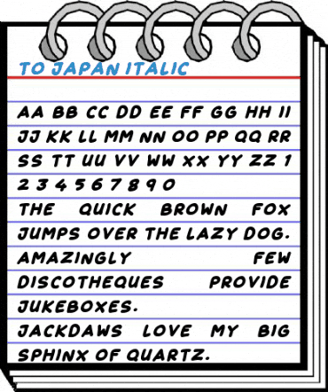To Japan Italic Font