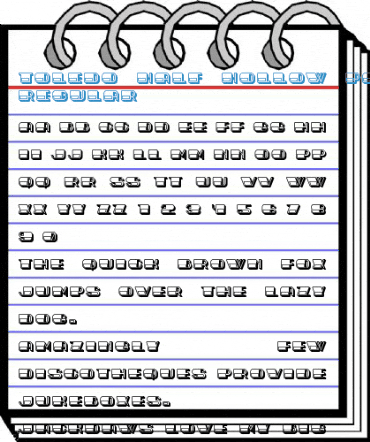 Toledo Half Hollow Partial Regular Font