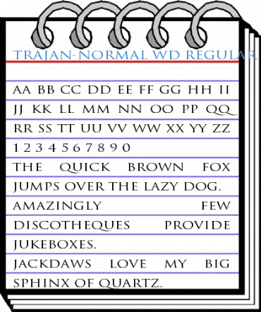 Trajan-Normal Wd Regular Font