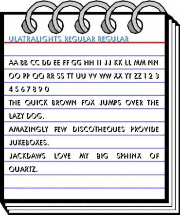 UlatraLights Regular Regular Font