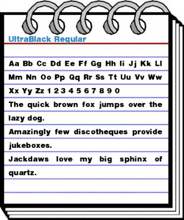 UltraBlack Regular Font