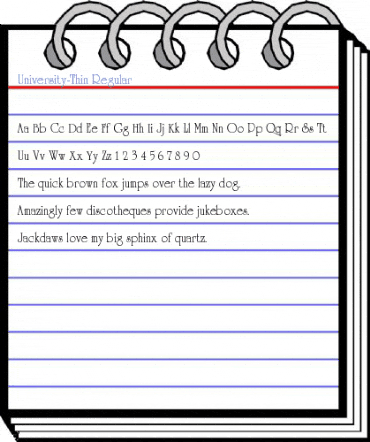 University-Thin Regular Font