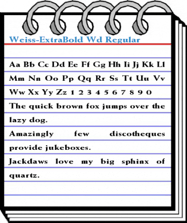 Weiss-ExtraBold Wd Regular Font