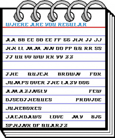 where are you Regular Font