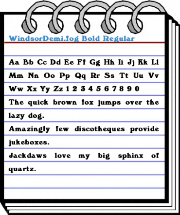 WindsorDemi.fog Bold Regular Font