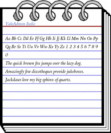 YaleAdmin Italic Font