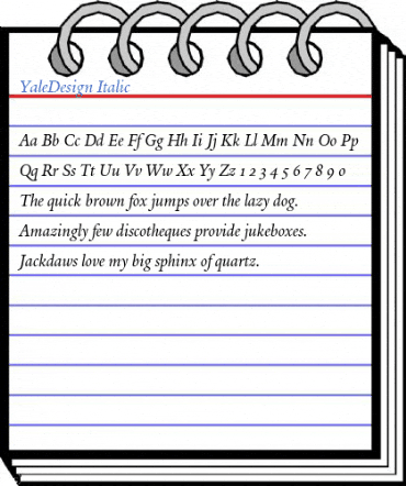 YaleDesign Italic Font