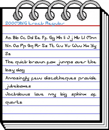 ZOOMING track Regular Font