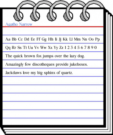 Agatho Narrow Font