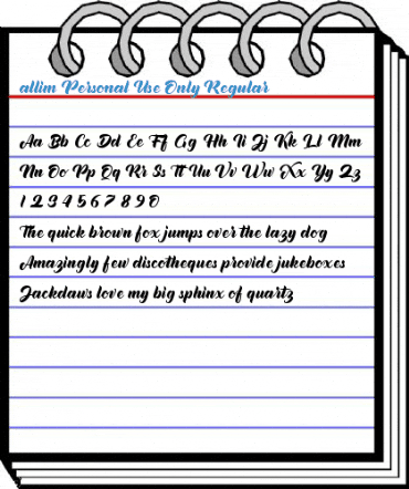 allim Personal Use Only Regular Font