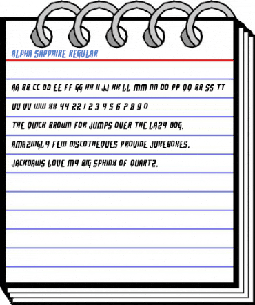 Alpha Sapphire Regular Font