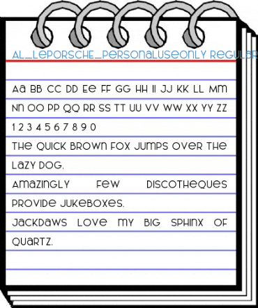 AL_LePORSCHE_PersonalUseOnly Regular Font