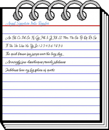 Angel Signature Italic Regular Font