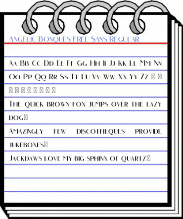 Angelic Bonques Free Sans Regular Font