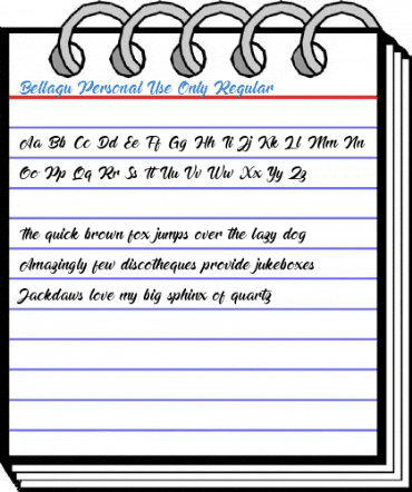 Bellagu Personal Use Only Regular Font