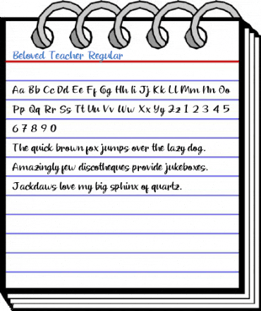 Beloved Teacher Regular Font