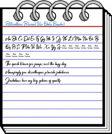 Billionthine Personal Use Only Regular Font