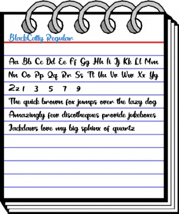 BlackCatty Regular Font
