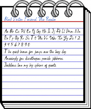 Black Vosten Personal Use Regular Font