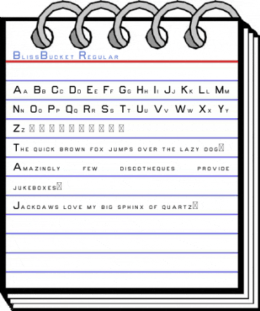 BlissBucket Regular Font
