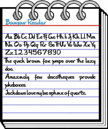 Bounjour Regular Font