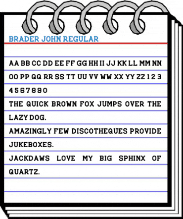 Brader John Regular Font