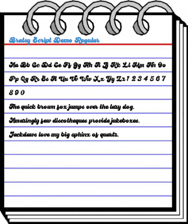 Bratsy Script Demo Regular Font