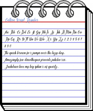 Callisa Script Regular Font