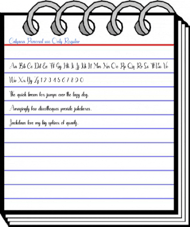 Calyana Personal use Only Regular Font