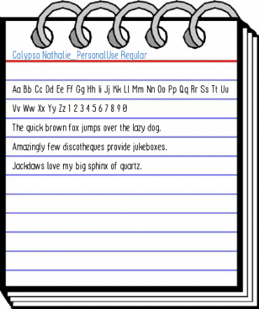 Calypso Nathalie_PersonalUse Regular Font
