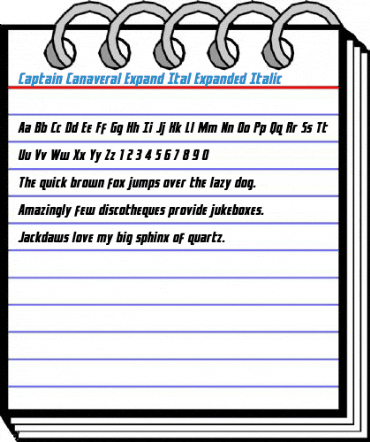 Captain Canaveral Expand Ital Expanded Italic Font