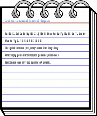Captain Canaveral Gradient Regular Font