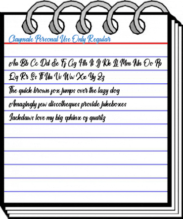 Claymale Personal Use Only Regular Font
