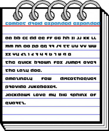 Combat Droid Expanded Expanded Font