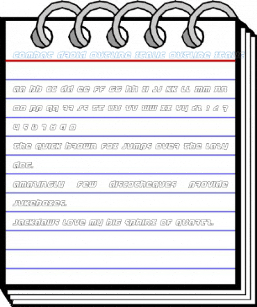 Combat Droid Outline Italic Outline Italic Font