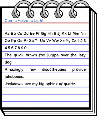 Comic Helvetic Light Font