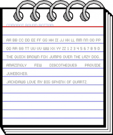 Comodot Round Bottom Font