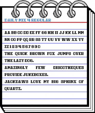 Daily Mix 4 Regular Font