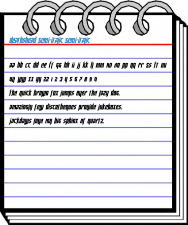 Deathshead Semi-Italic Semi-Italic Font