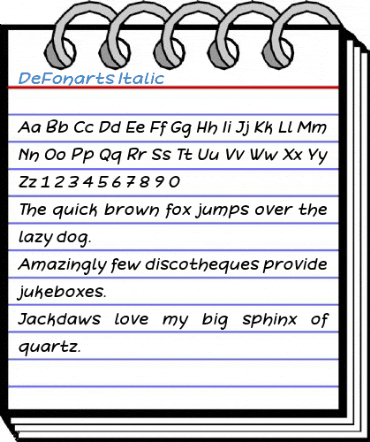 DeFonarts Italic Font