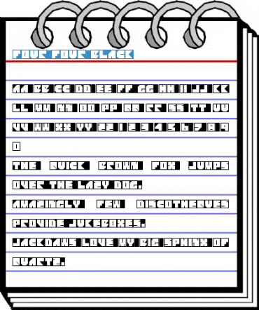 Four Four Black Font