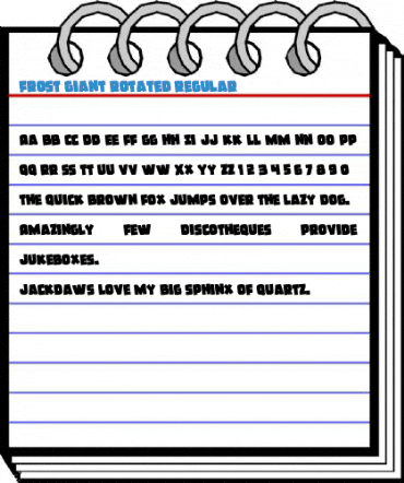 Frost Giant Rotated Regular Font