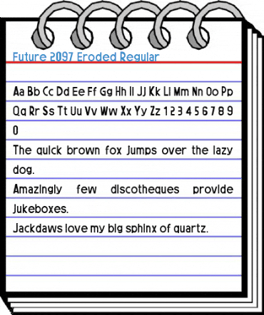 Future 2097 Eroded Regular Font