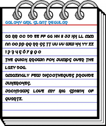 Galaxy Girl Slant Regular Font