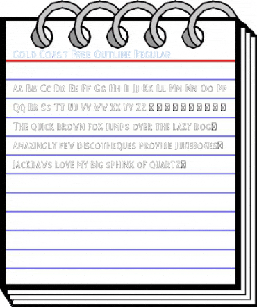 Gold Coast Free Outline Regular Font