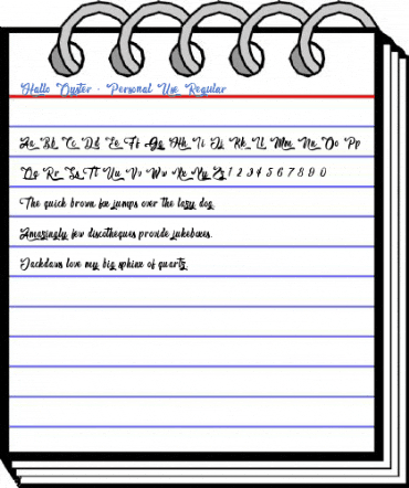 Hallo Oyster - Personal Use Regular Font