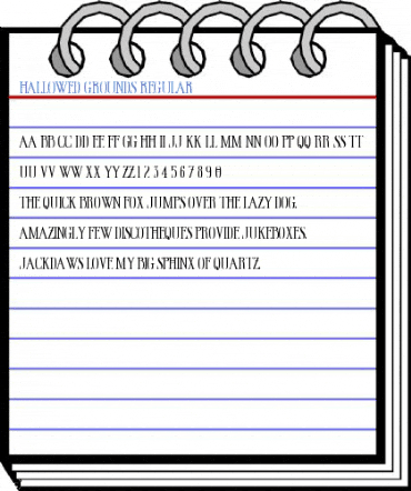 Hallowed Grounds Regular Font