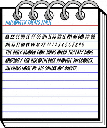 Halloween Treats Italic Font