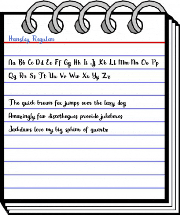 Hansley Regular Font